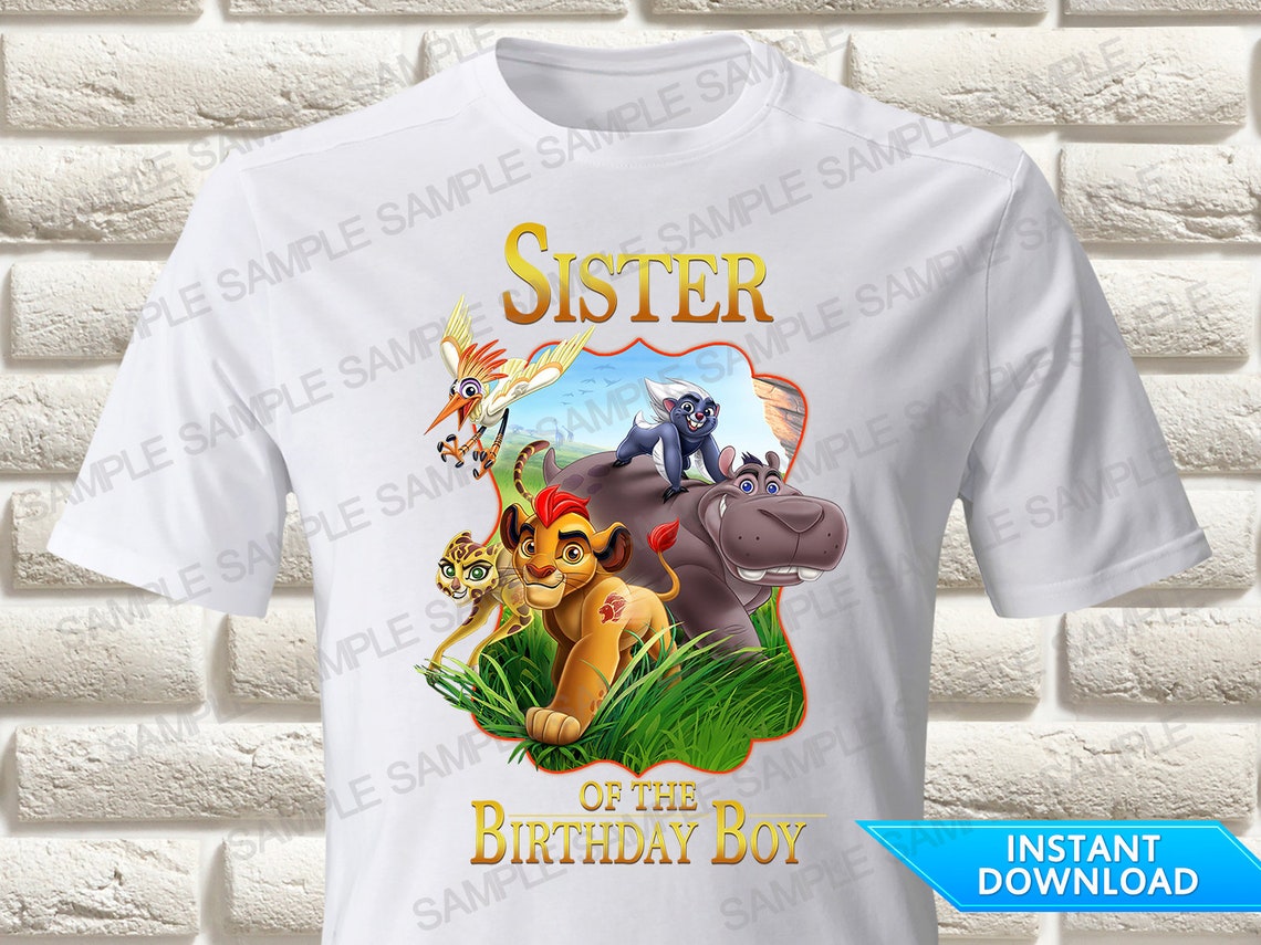 The Lion Guard Sister of the Birthday Boy Iron On Transfer | Etsy