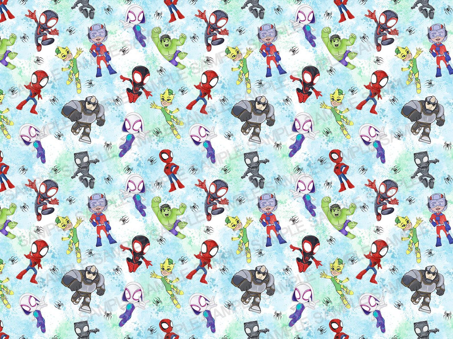 Spidey and His Amazing Friends Seamless Pattern Spidey and Friends ...