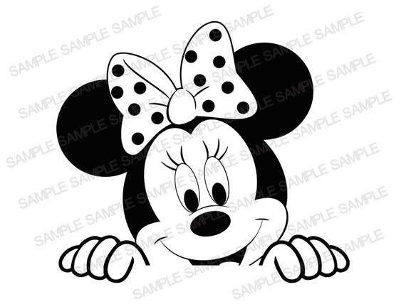 Minnie Peeking Svg Free - free svg files for cricut