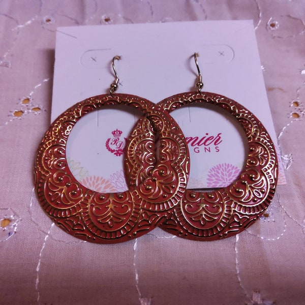 Premier Design "CASABLANCA" French Hook Pierced Earrings. New, never worn and come in the Original Packaging and on the Card.