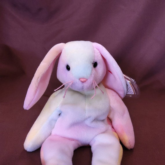 TY Beanie Baby hippie the Pastel Tie dyed Bunny Rabbit. New Never Played With. Stored Smoke Free. All Tags in Place. Vintage Dated 1999. Etsy Canada