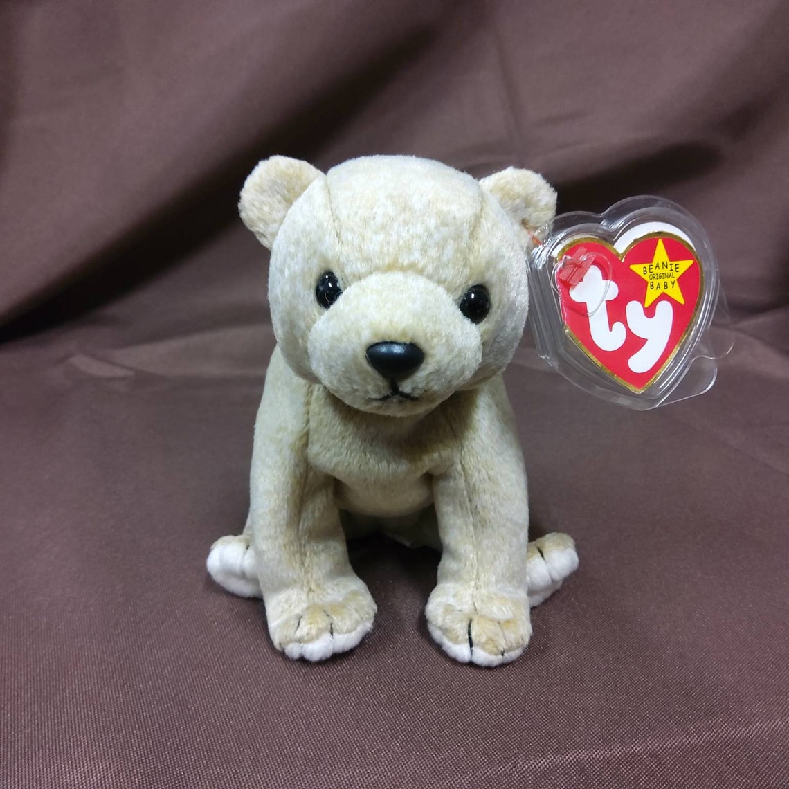 TY Beanie Baby almond the Bear. New Never Played Etsy UK