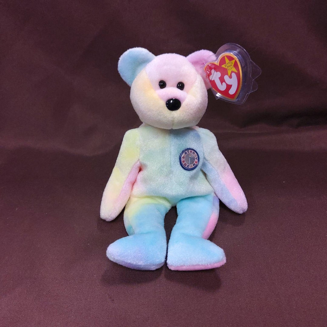 1999 Birthday Bear Beanie Baby TY Beanie Baby Birthday Bear Tie