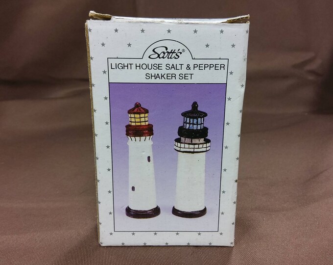 Lighthouse Salt and Pepper Shaker Set / Ocean Theme Salt and Etsy