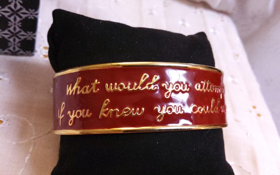 RUSTIC CUFF Inspirational Goldtone Cuff Bracelet … - image 3