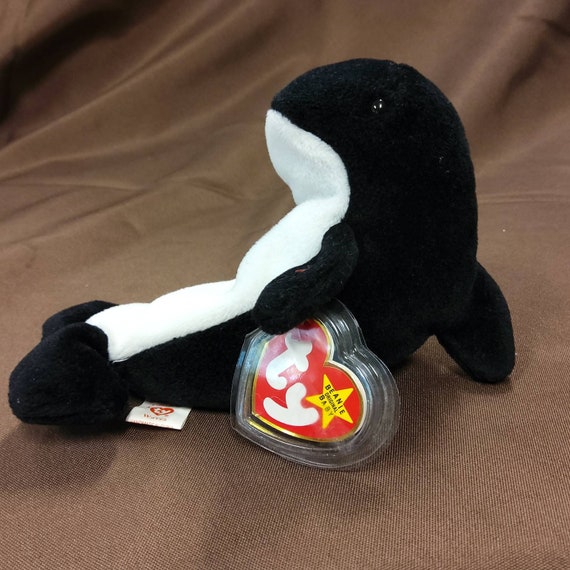 Ty Beanie Babies Waves the Orca Whale Plush Toys 4084 for sale online 