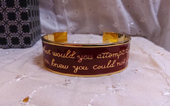 RUSTIC CUFF Inspirational Goldtone Cuff Bracelet … - image 1