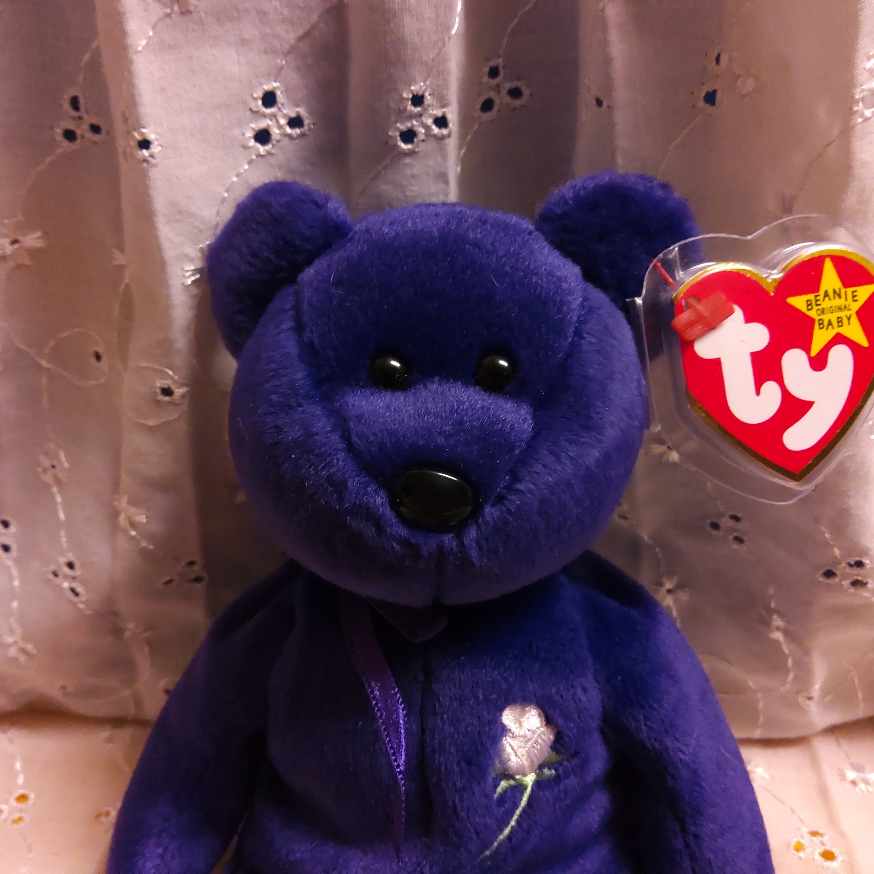 TY Beanie Baby Princess the Bear that honors Princess Diana. New 