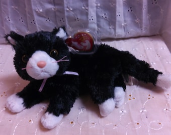TY Beanie Baby "Booties" the Cat. New, never played with. Stored in a smoke free home. All tags in place.