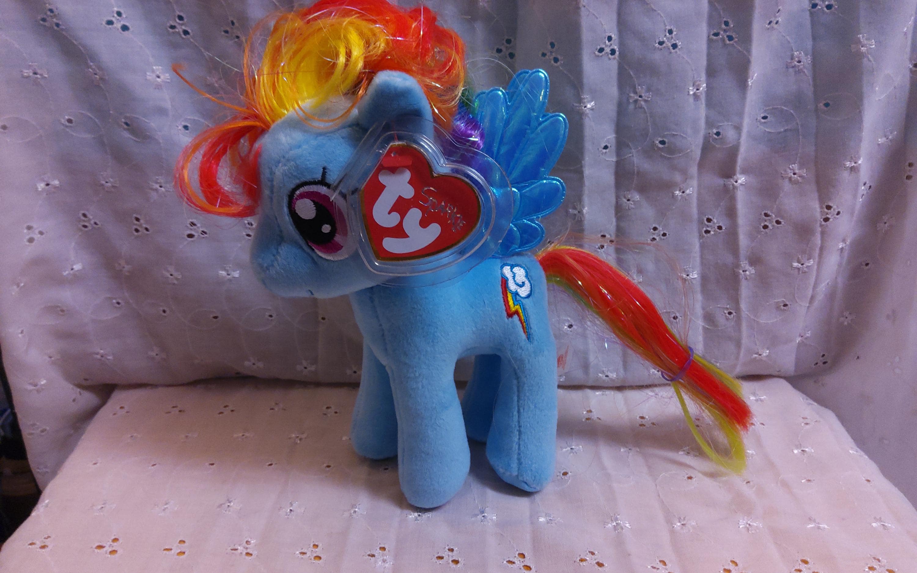 TY Beanie Baby My Little Pony "rainbow Dash" the Rainbow Winged