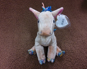 TY Beanie Baby &quot;Horse&quot; from the Zodiac Collection. New, never played with. Stored smoke free. All tags in place. Vintage dated 2000.