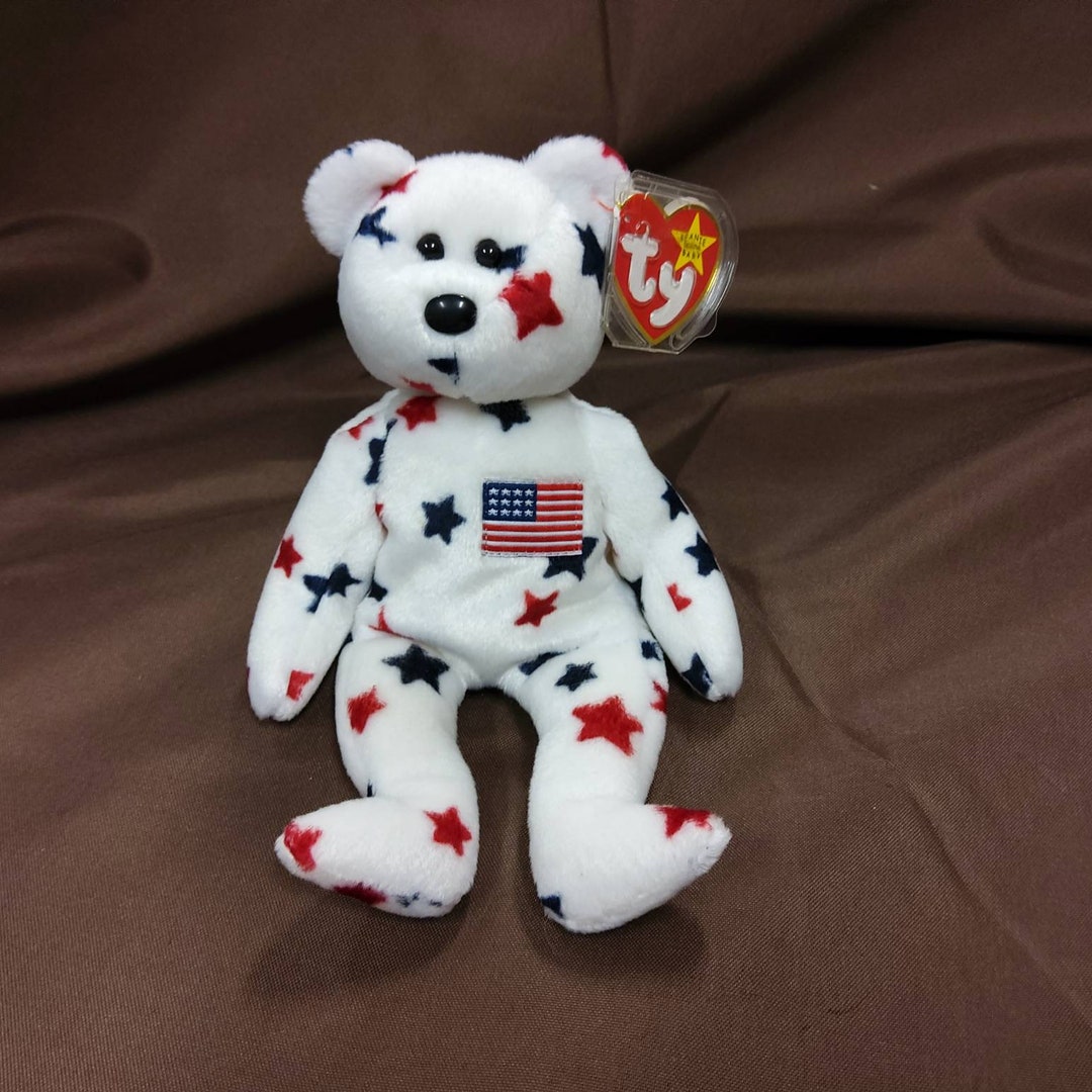 TY Beanie Baby glory the Red White & Blue Bear. Etsy
