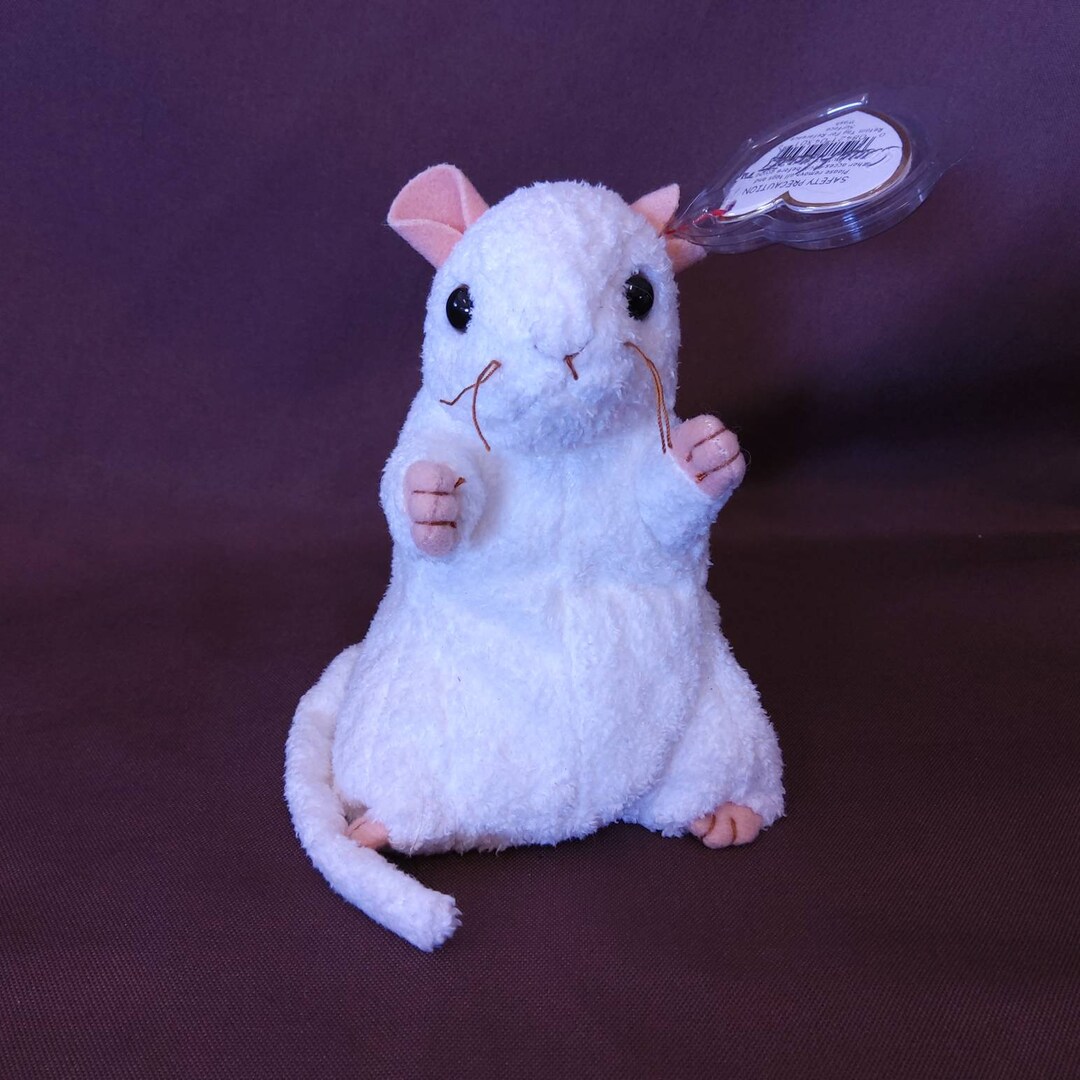 TY Beanie Baby cheezer the White Mouse. New Never Etsy