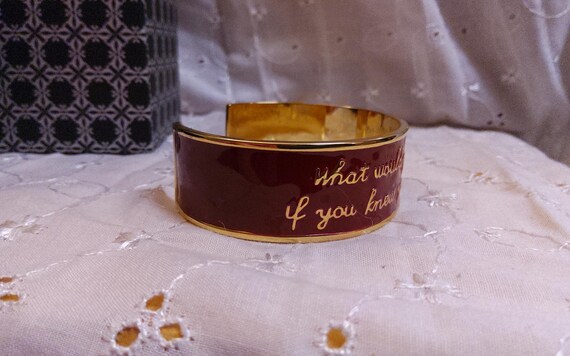 RUSTIC CUFF Inspirational Goldtone Cuff Bracelet … - image 5