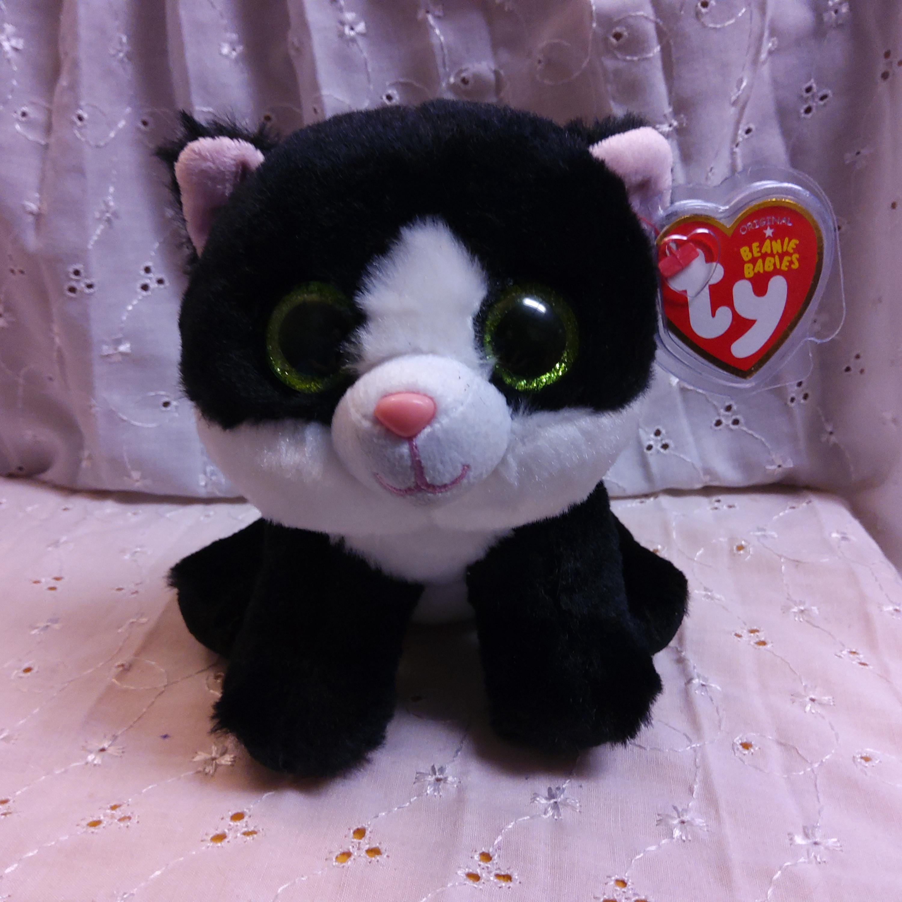 TY Beanie Baby ava the Black and White Cat. New Never Played With. Stored in a Smoke Free Home. All Tags in Place. Dated 2017. Etsy UK