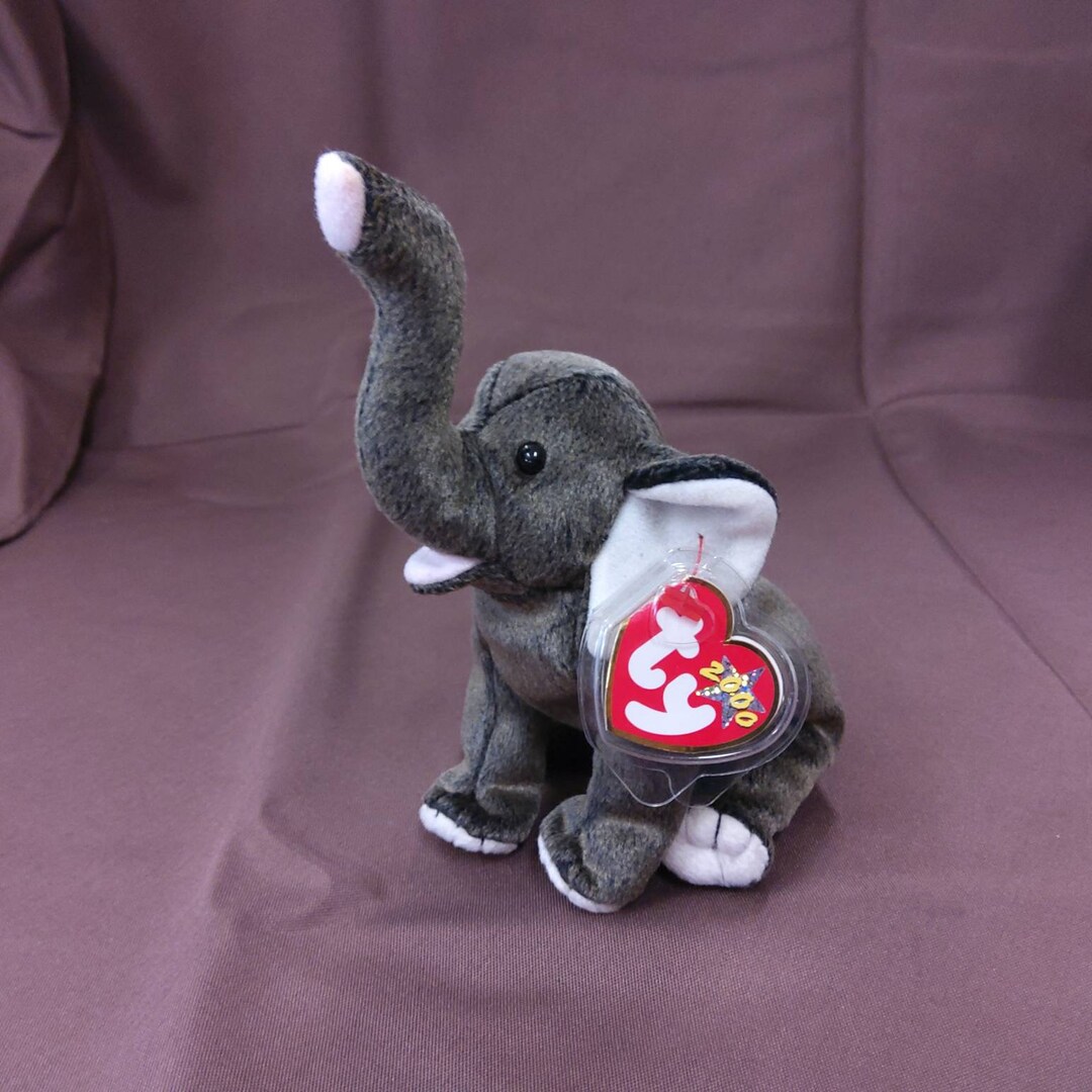 TY Beanie Baby trumpet the Elephant. New, Never Played With. Stored in