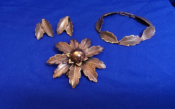 SOLID COPPER Jewelry Set Includes Brooch, Bracele… - image 10