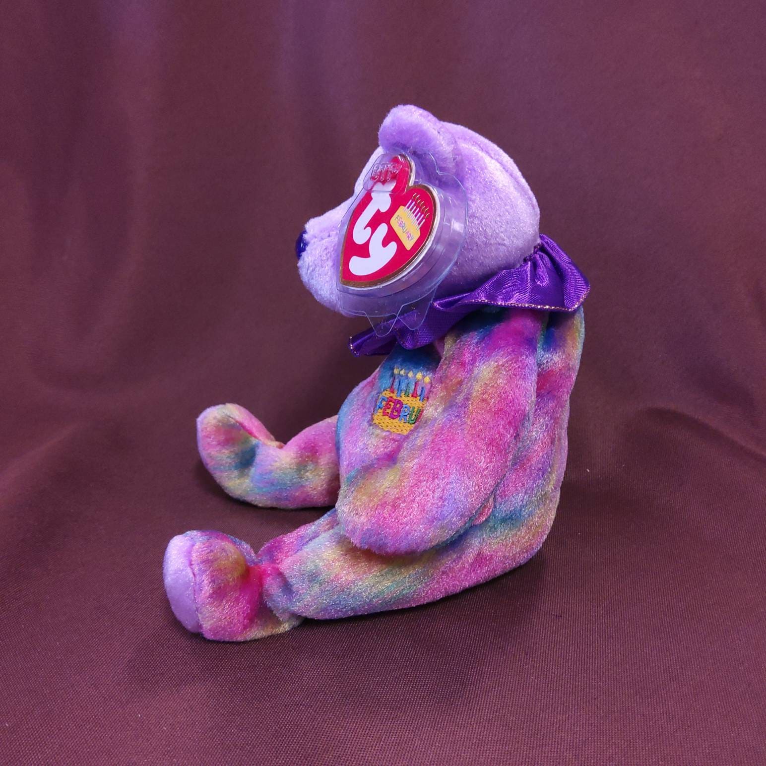 TY Beanie Baby february the Birthday Bear. New Never Played With