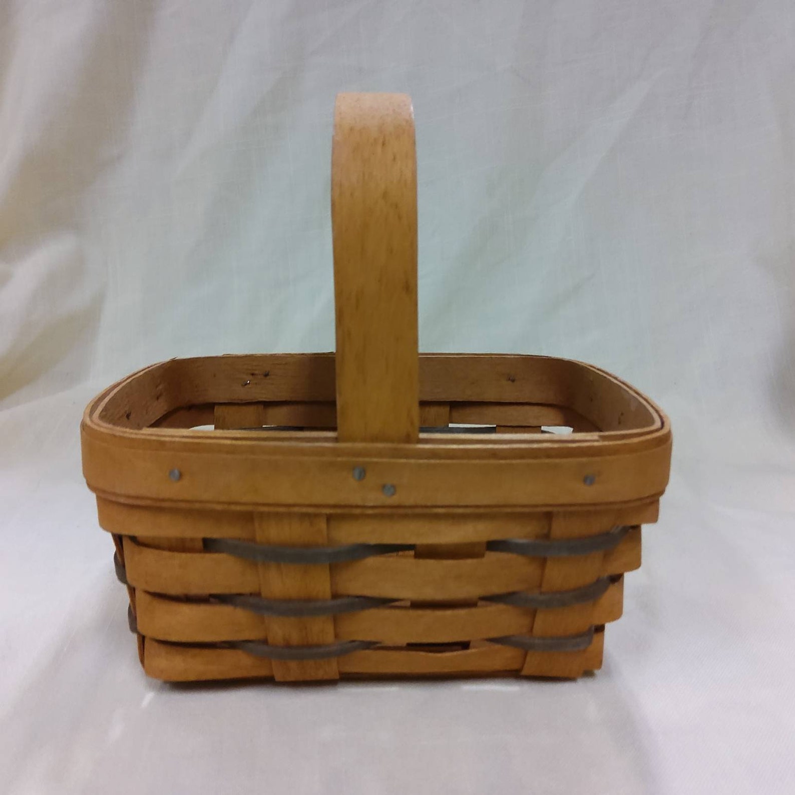 LONGABERGER BASKET. Small Rectangular Two Tone Basket with Etsy
