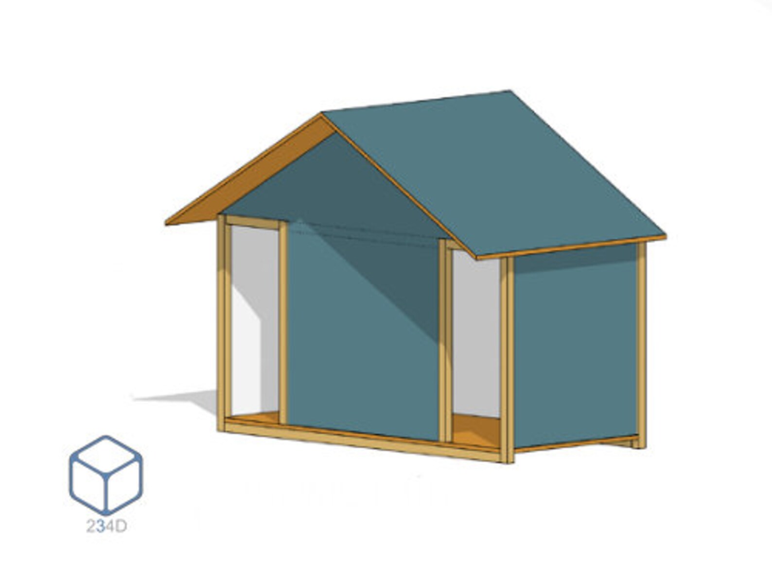 DIY Dog House Plans Double Kennel Large Outdoor PDF Etsy