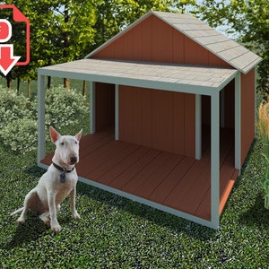 DIY  Dog House Plans Double Kennel Large Outdoor PDF