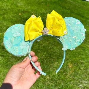 Tiana Floral Minnie Ears, Tiana Disney Ears, Tiana Floral Mickey Ears, Tiana Minnie Ear, Princess Tiana Ears, Minnie Ear, Minnie Ear