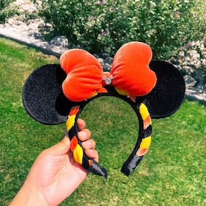 Candy Corn Halloween Minnie Maus Ohren, Halloween Disney Ohren, Halloween Minnie Ohren, Minnie Maus Ohren, Micky Maus Ohren, Halloween Disney