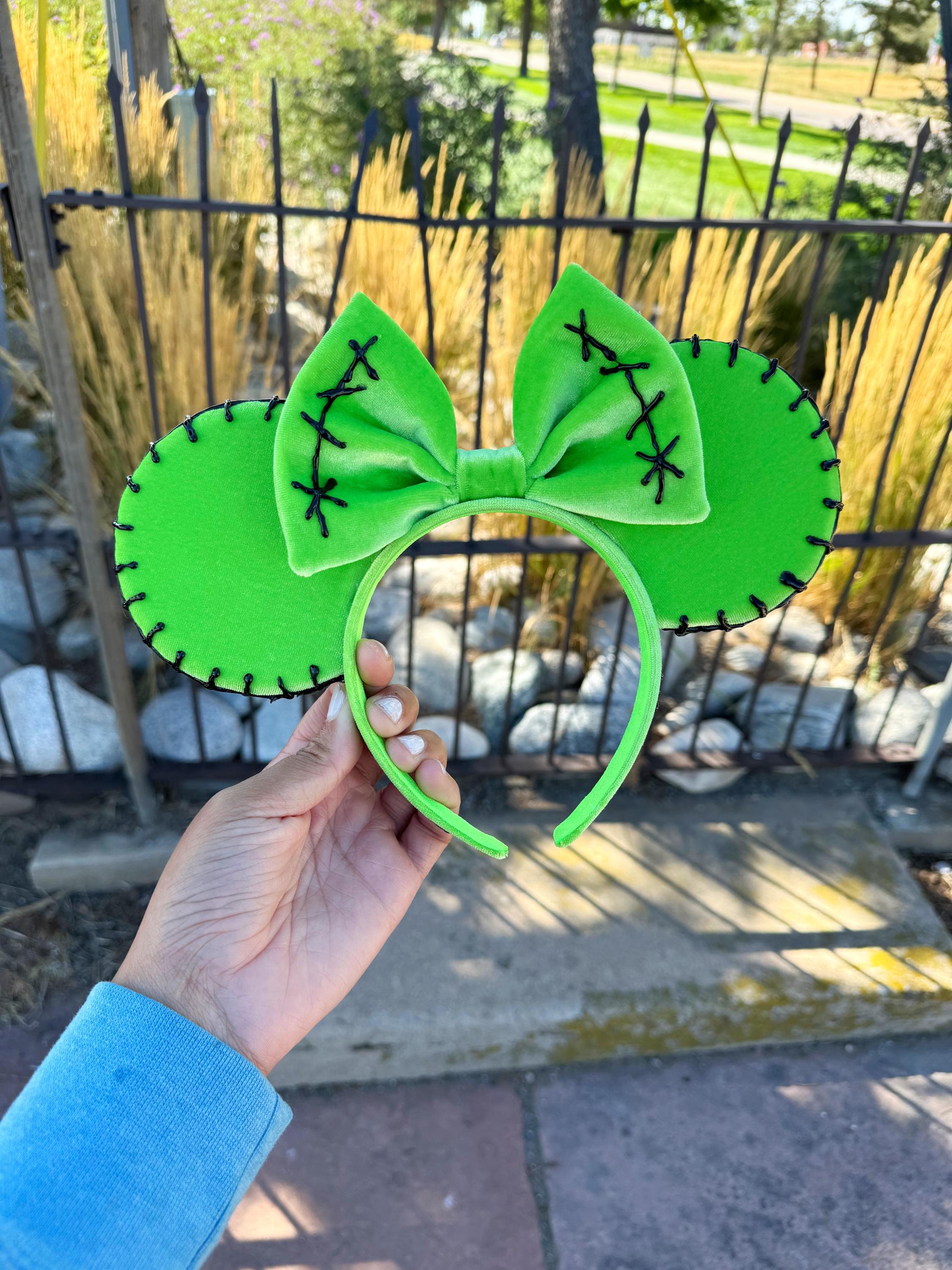 Oogie Boogie Mickey Ears, Halloween Mickey Ear, Green Mickey  display picture 1