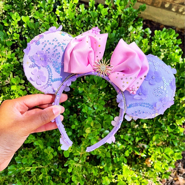 Rapunzel Minnie Ears, Rapunzel Ears, Rapunzel Mickey Ears, Purple Princess Minnie Ear, Princess Ears, Minnie Ear, Tangled Ears