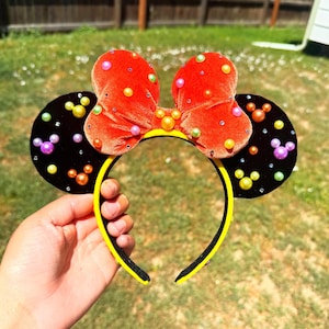 Niedliches Halloween Minnie Ohr, Perle Minnie Ohr, Halloween, Spooky Saison, Halloween Disney Ohr, Herbst Disney Ohren, Minnie Maus Ohr, Mickey Ohr