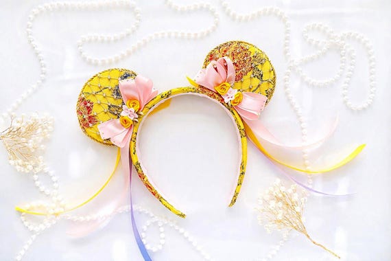 Padmé Picnic Dress Inspired Ears, Star Wars Nite Outfit, Naboo Romantic Minnie Ears, Yellow Floral Disney Ears, Limited Release