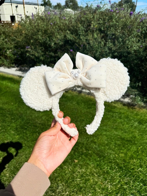 Sherpa Minnie Ears with Bow in the back Accessories | Sherpa Minnie Ears With Bow In The Back | Poshmark main image 2