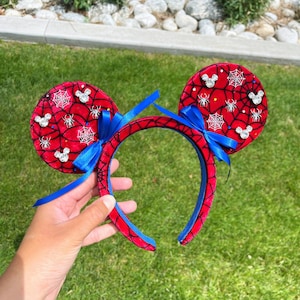 Spiderman Mickey Ears, Spidey Mickey Ears, Mickey Ear Headband, Webslinger Ears, Spiderman Minnie Ear, Character Mickey Ear