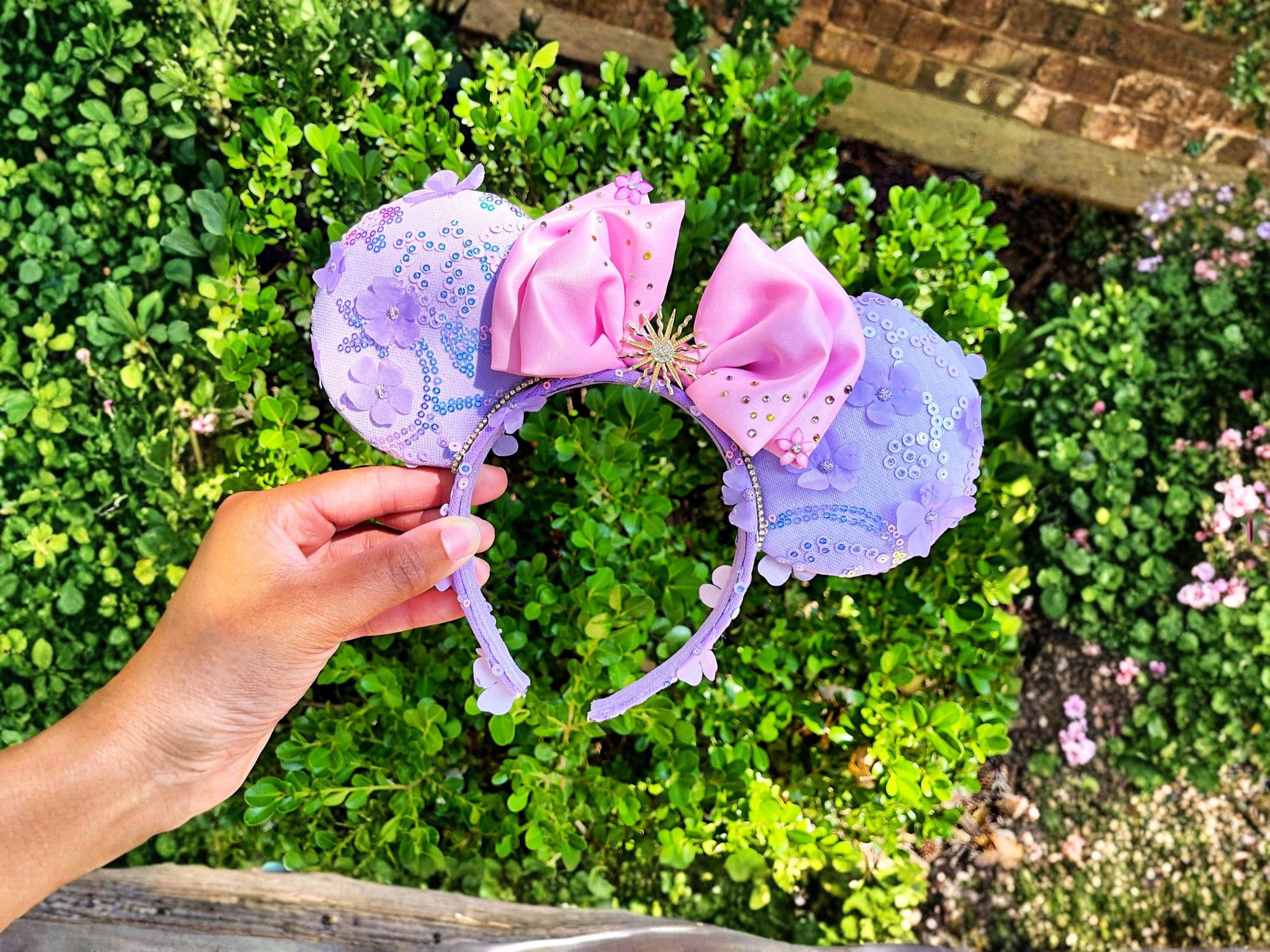 Disney Parks French Lavender Lilac Purple Flower Minnie Mouse Ears Headband Disney Parks French Lavender Lilac Purple | Mercari main image 2