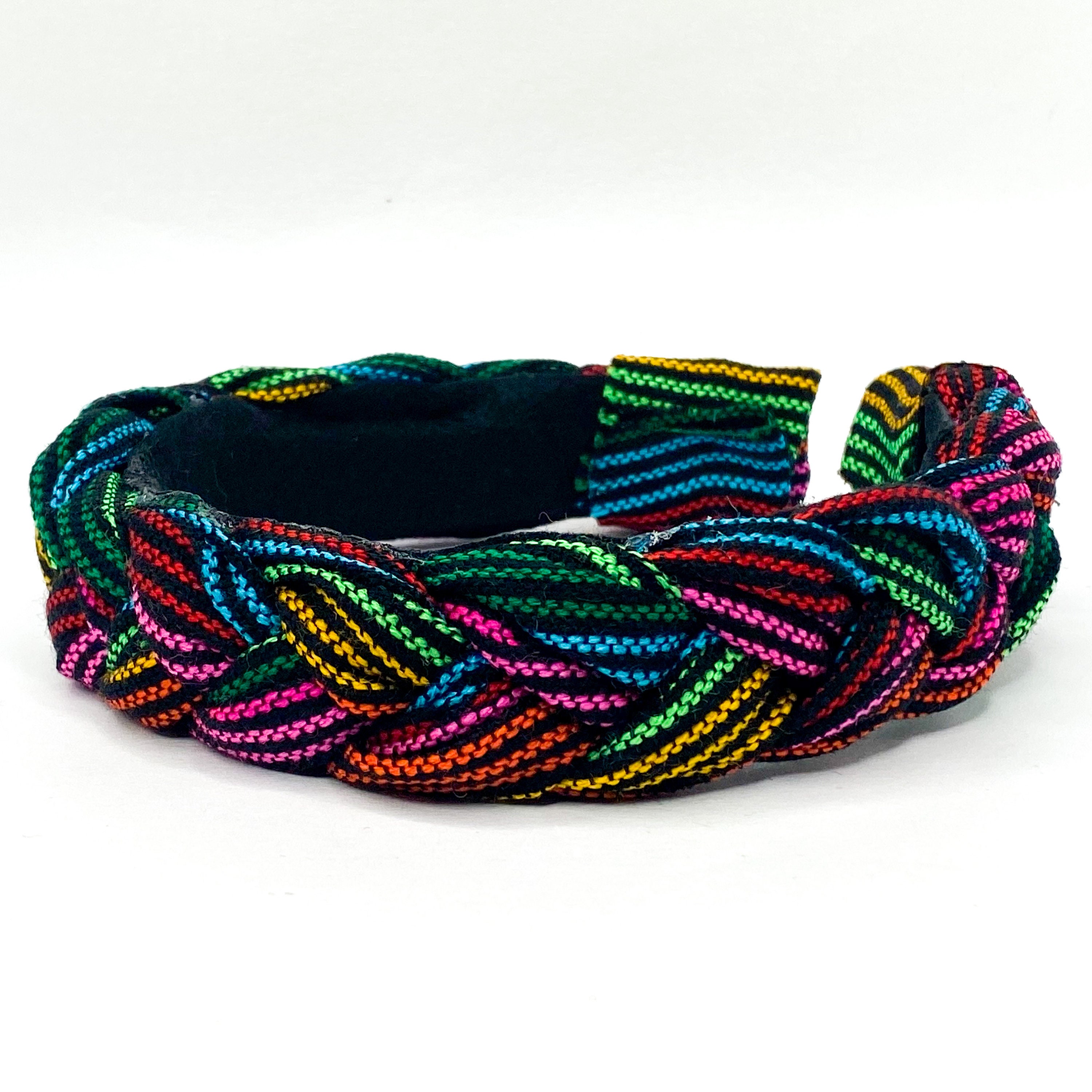 Braided Zarape Mexican Fabric Black & Colorful Handmade - Etsy UK