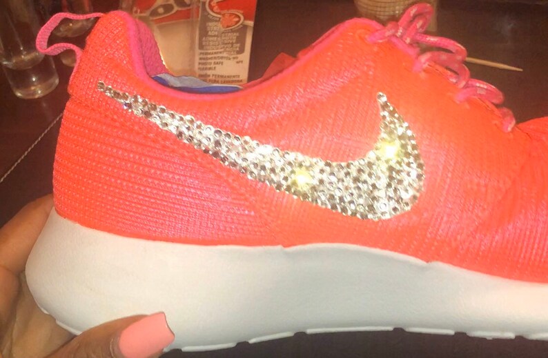 nike shoes with bling swoosh