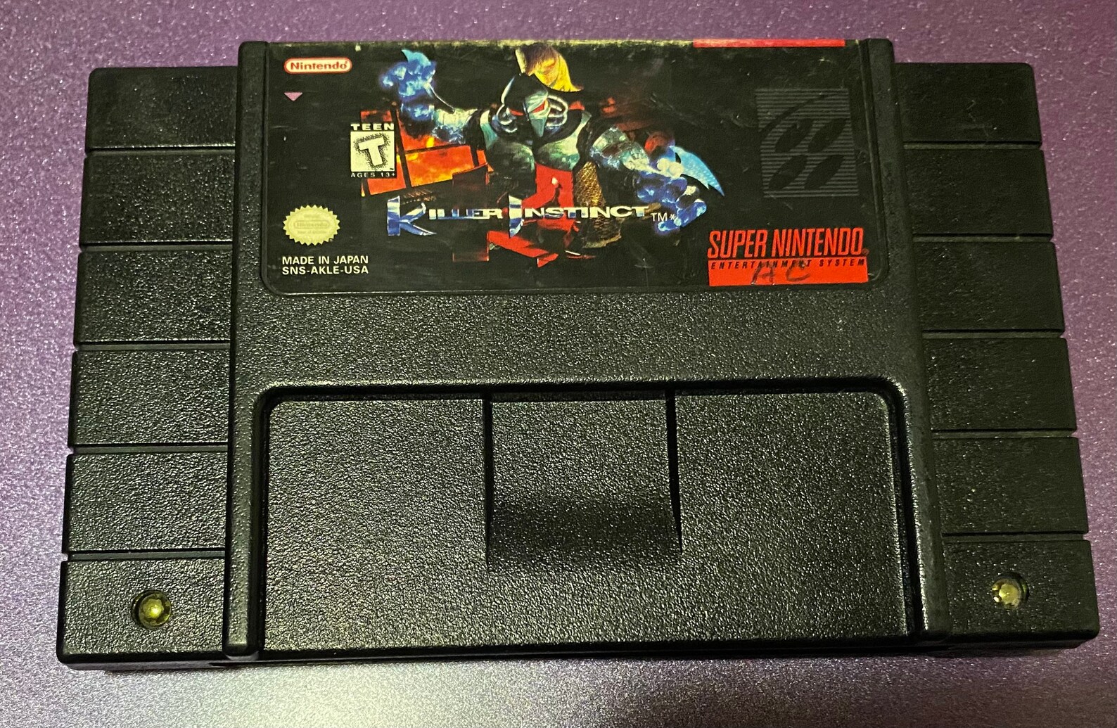 1994 SNES Killer Instinct Super Nintendo Video Game Cartridge Etsy