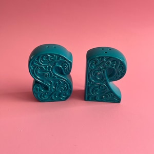 Vintage made in Japan salt and pepper shakers with the groovy 1970s design