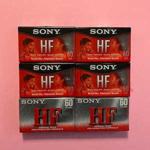 6 sealed Sony cassettes type 1 60min length