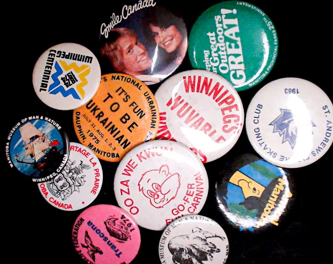 Vintage Manitoba Pins From the 1970s and 1980s Winnipeg Collectables Etsy