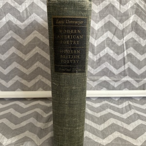Nowoczesna poezja amerykańska. Nowoczesna poezja brytyjska. Książka vintage