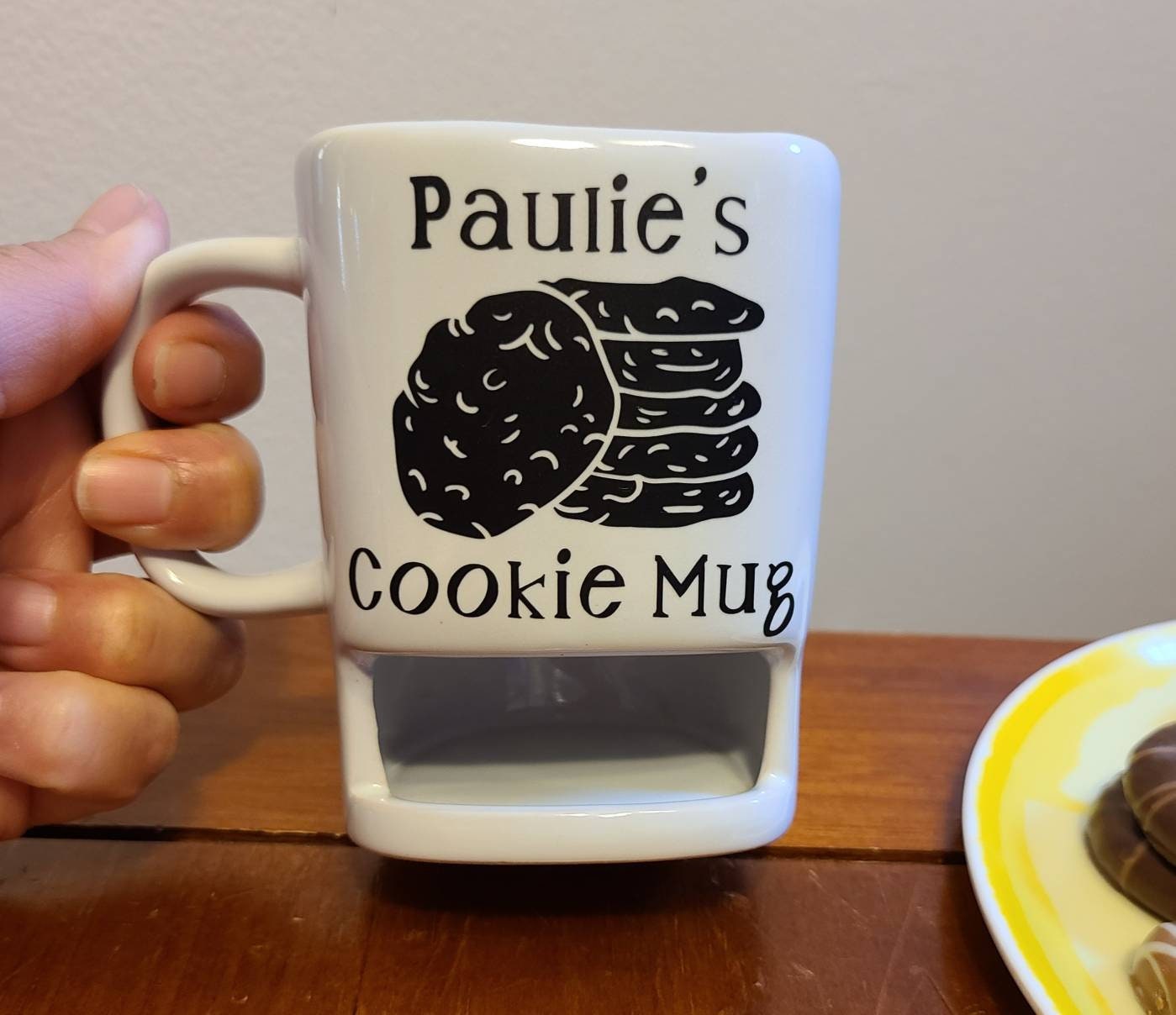Personalized Cookie Mug Coffee Mug with Cookie Pocket Cookie Etsy