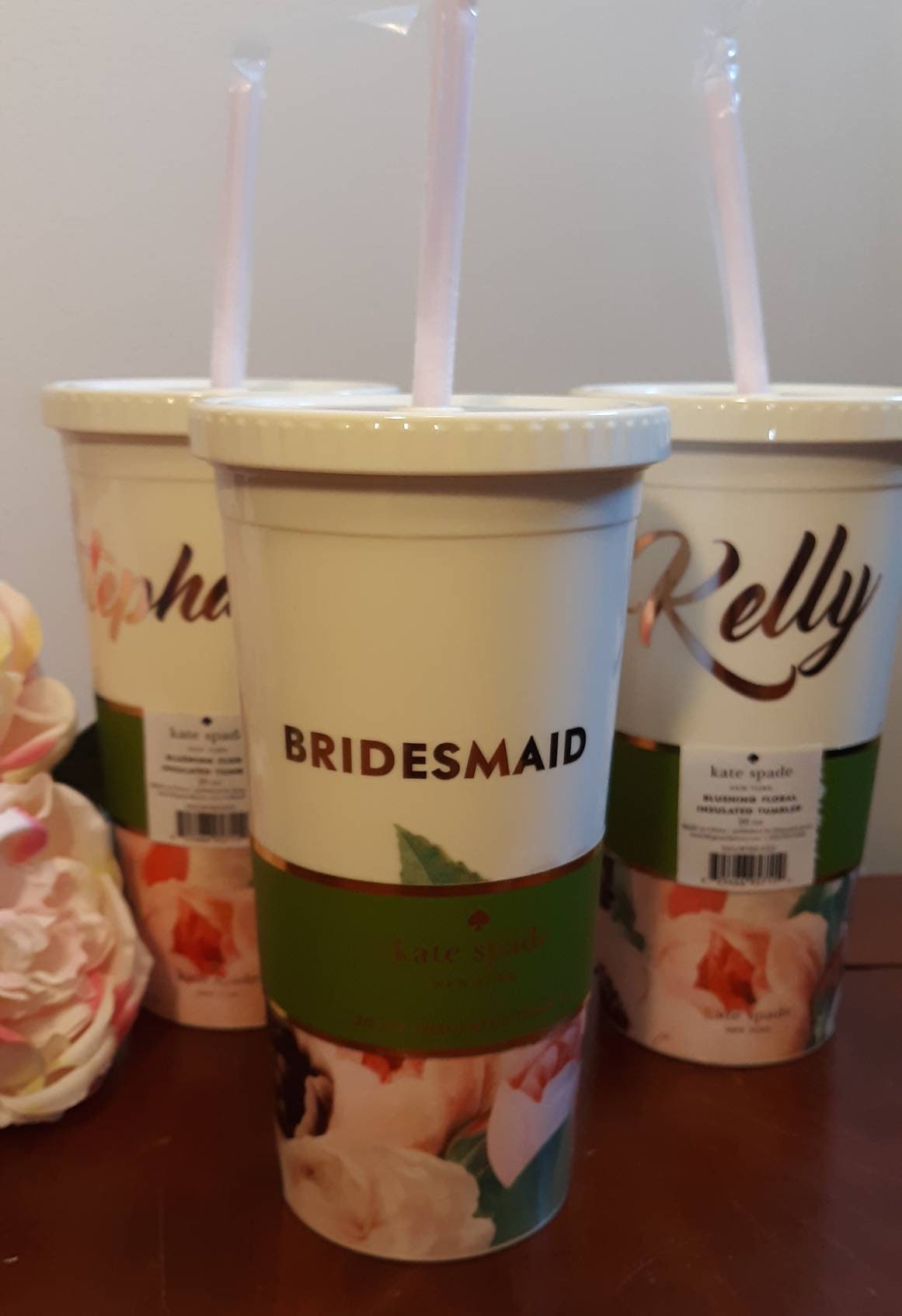 Kate Spade Personalized Bridesmaid Tumbler Personalized Bridesmaid Cold