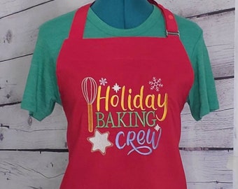 Christmas Apron, Embroidered Apron, Holiday Apron, TNTsDynamiteCreation