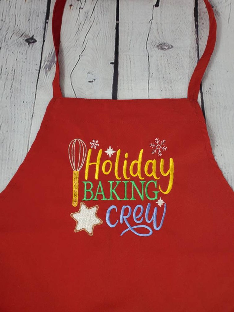 Christmas Apron TNTsDynamiteCreation Holiday Apron Embroidered Apron