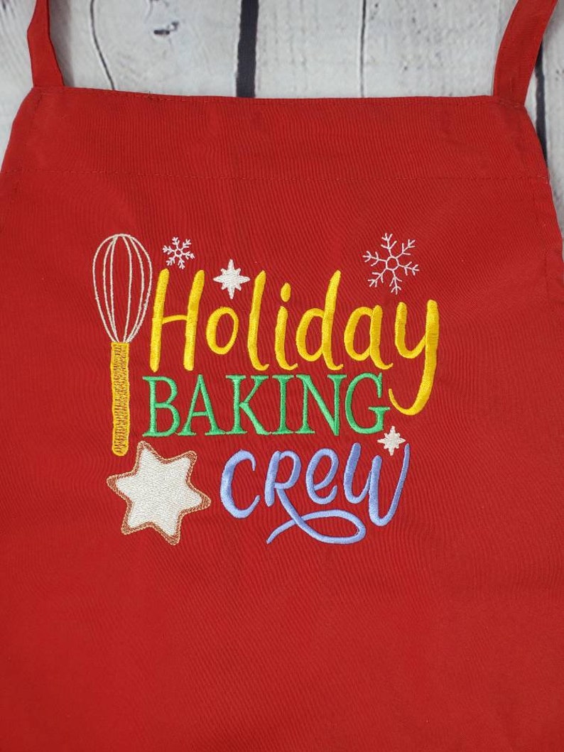 Christmas Apron TNTsDynamiteCreation Holiday Apron Embroidered Apron