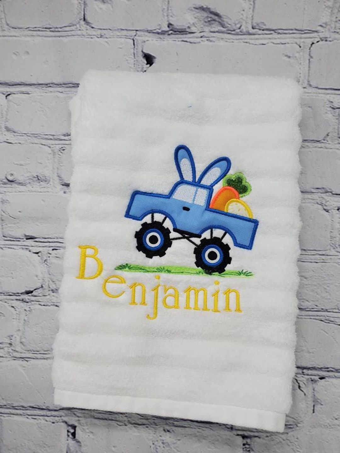 Personalized Easter Hand Towels, Easter Towel, Personalized Easter Gift