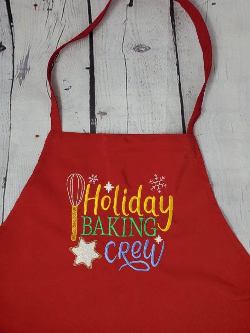 Christmas Apron TNTsDynamiteCreation Holiday Apron Embroidered Apron