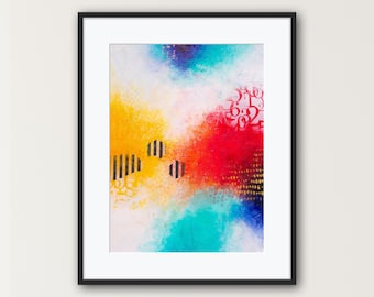 Original painting, Abstract painting, art, abstract art, acrylic on paper, colorful abstract art.
