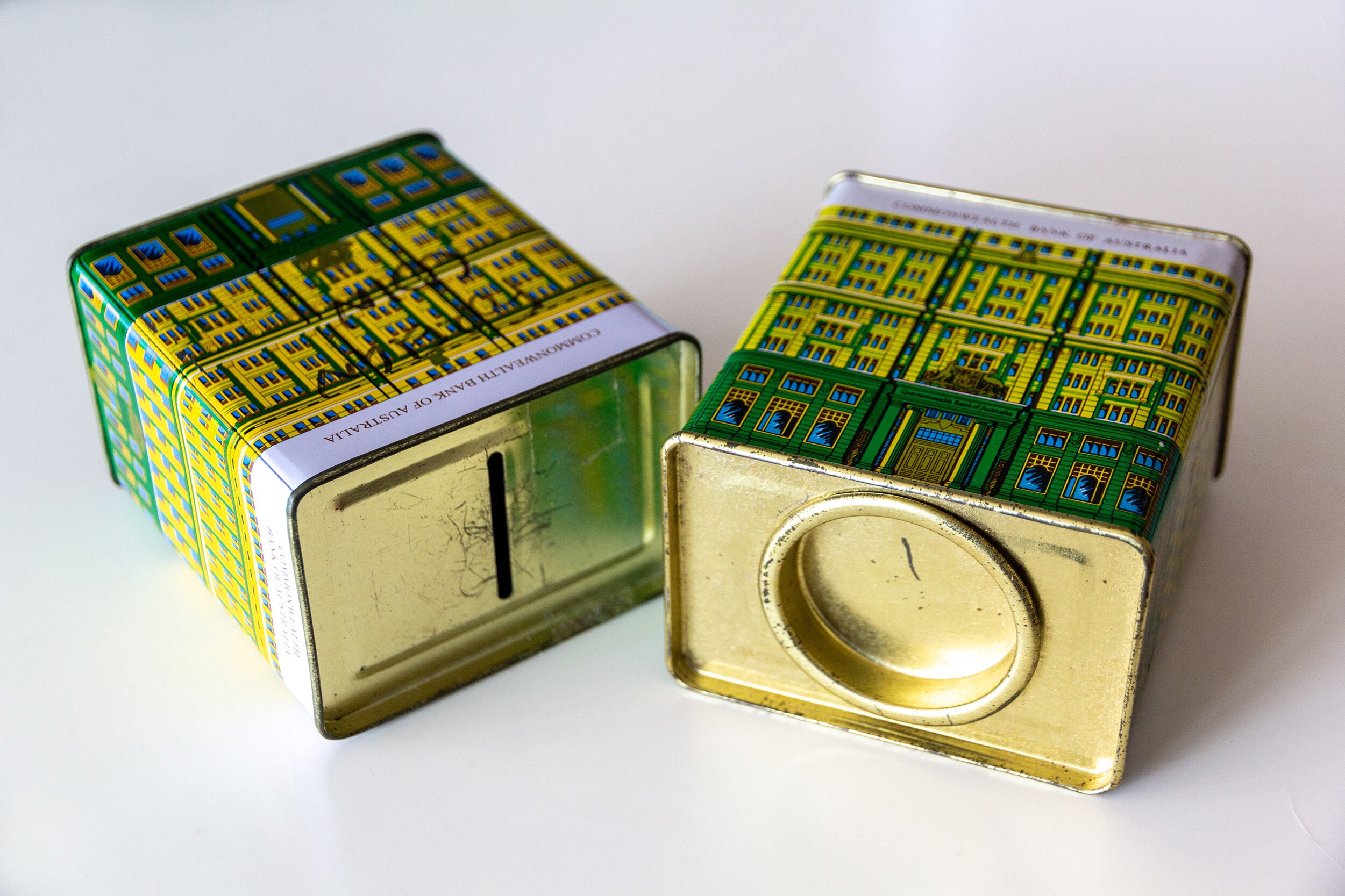 Australian Commonwealth Bank Money Boxes Circa 1970 Set of Two Etsy